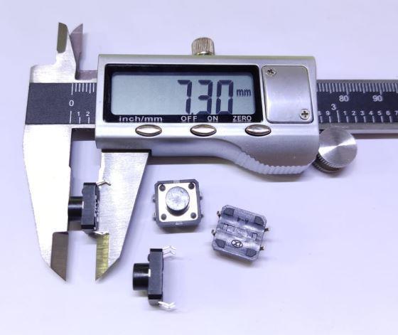 TACT BUTON 12x12 Siyah 7,3mm YUVARLAK  (BH-24) IC-202