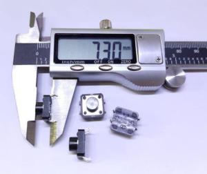 TACT BUTON 12x12 Siyah 7,3mm YUVARLAK  (BH-24) IC-202