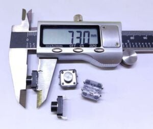 TACT BUTON 12x12 Siyah 7,3mm YUVARLAK  (BH-24) IC-202