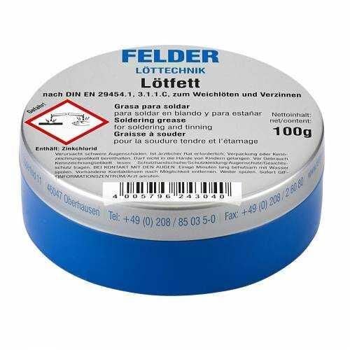 Lehim Pastası Lötfett Felder 100 Gr Made ın  Germany