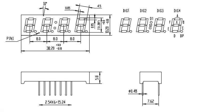KPF-5461  BSRND-BURN 14 mm 4'lü Anot Display Kırmızı