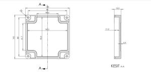 AK-SE-218 100x100x55 ABS IP65 Contalı Kutu