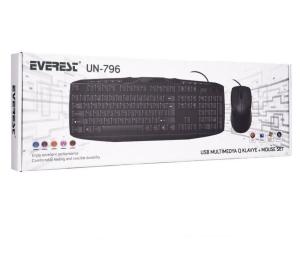 Everest Un-796 Siyah Usb Multi - Media Q Klavye + Mouse Set