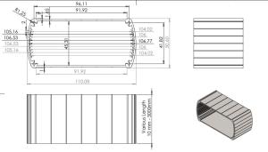 AK-AL-105-10  Gri Profil Kutu 110x50x103