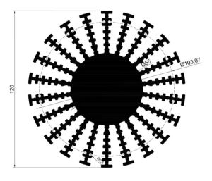 SOĞUTUCU 25830 LSD-120 / 5 CM ALÜMİNYUM
