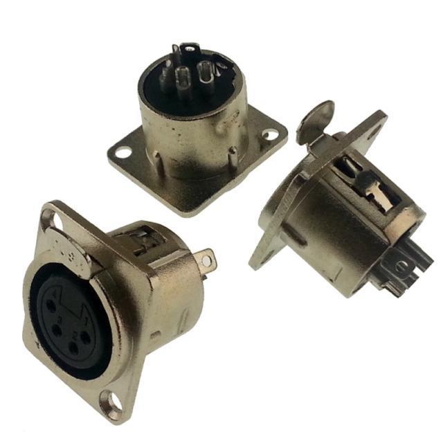 Canon 4 Pin Dişi Şase Tip XLR Konnektör