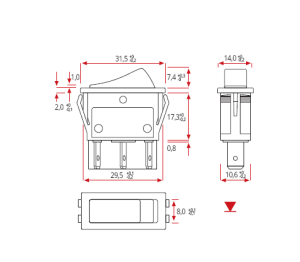 ANAHTAR 16A BÜYÜK ON ~ OFF  SİYAH IŞIKSIZ baskılı DS12C1121000  1 İNCİ KALİTE