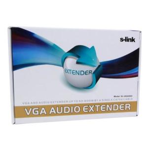 S-Link SL-VGA300  VGA Extender 1902x1200 Resolution  300mt With audio BY on CAT5-CAT6