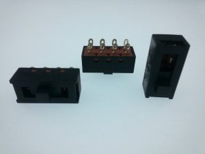 ANAHTAR SÜRGÜLÜ BÜYÜK  XC-2310  8 Bacak ON-OFF-ON SİYAH 10A 250V