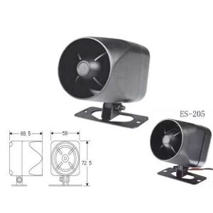 Siren Tek Sesli 12v Dc 20w HS205-1 Küçük Boy 105 Db
