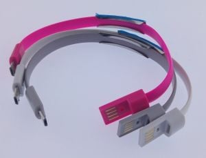 AG-BLK07 USB MİCRO  USB / MİNİ USB DATA ŞARJ KABLO BİLEKLİK