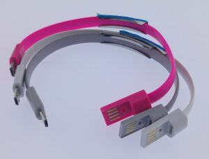 AG-BLK07 USB MİCRO  USB / MİNİ USB DATA ŞARJ KABLO BİLEKLİK