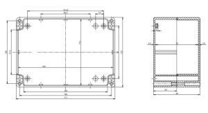 AK-SE-238 171x121x80 ABS IP65 Contalı Kutu