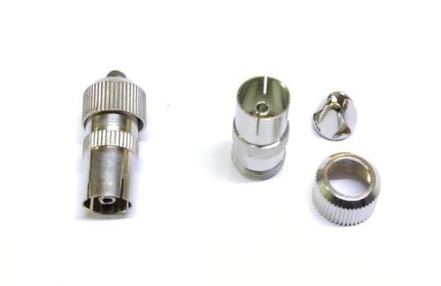 TV ANTEN DİŞİ  NİKEL  Komple METAL 60 ohm