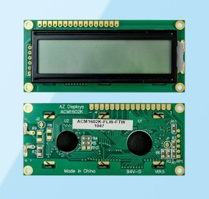 ACM1602K-FL-YBH 2x16 Yesil  LCD Dar  PCB Sol ÜST