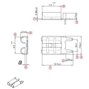 Kablo Terminal ( Kalaylı ) Dişi Pcb 6,3 mm TD 2162 DPK (1Adet Fiyatıdır)
