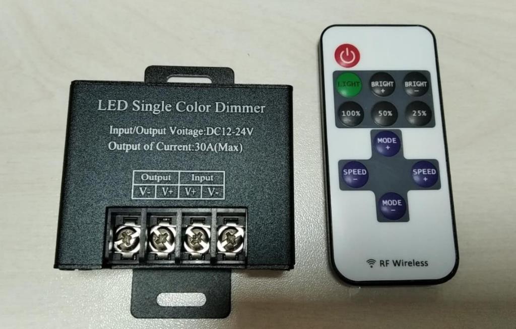 LED DİMMER Kontrol Tek Renk Şerit Ledler için RF 30A 11 buton 30A 12-24V DC