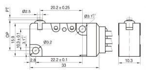 SWİTCH WS2 DONGNAN  KABLOLU 38x16x10mm 3 KABLOLU IP65