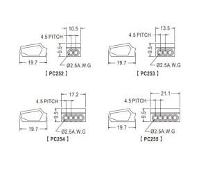 Geçmeli Buat Klemensi 4 Lü Sarı Pc-254 1-2,5mm ( 1 adet fiyatıdır )