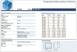 Trafo El-Kom 2VA 0-15V mavi RN130425