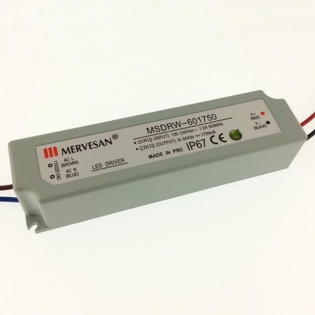 Mervesan Msd-60-1750 60w 9 ~ 34v 1750 ma Sabit Akım Led Driver İp67