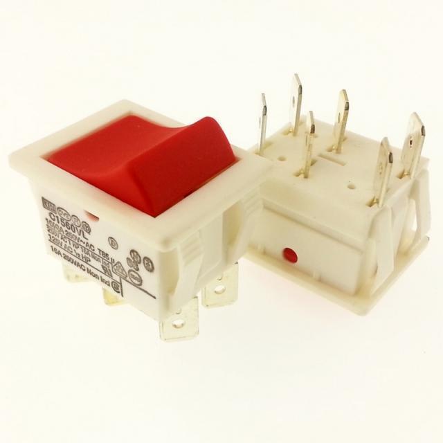 ANAHTAR BÜYÜK ON ~ OFF  KIRMIZI IŞIKSIZ BEYAZ  KASA 6 PİN