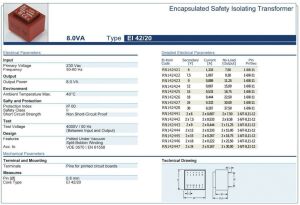 Trafo El-Kom  8VA  2x18V Mavi RN142446