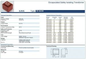 Trafo El-Kom  8VA  2x15V Mavi RN142445