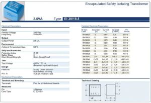 Trafo El-Kom 2,5VA 0-6V mavi RN130521
