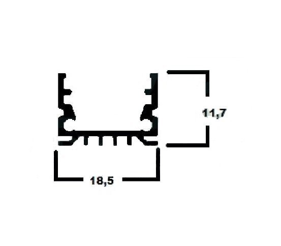 LED  ALÜMİNYUM PROFİL 961ASL İÇİN YAN KAPAK TAKIMI ŞEFFAF