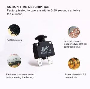 Resetli Termik Sigorta 7 Amper 125/250v Ac 32v Dc IC-271S (MR-1)