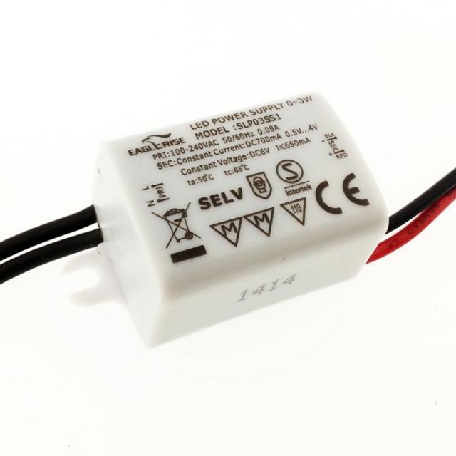 Led Driver 3Wx1 EG-SH-03-700-SB 700mA 2.5~4.5Vdc PF>0.5 IP65 IP65 FlickerFree Eaglerise