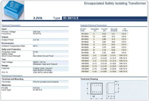 Trafo El-Kom 3,2VA 0-6V Mavi RN138321