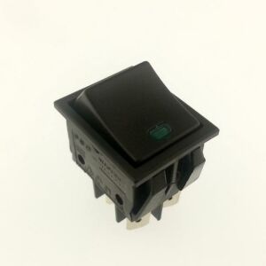 ANAHTAR 16A BÜYÜK ON ~ OFF  YEŞİL NOKTA IŞIKLI  SİYAH DS38C1100E000-16  1. KALİTE