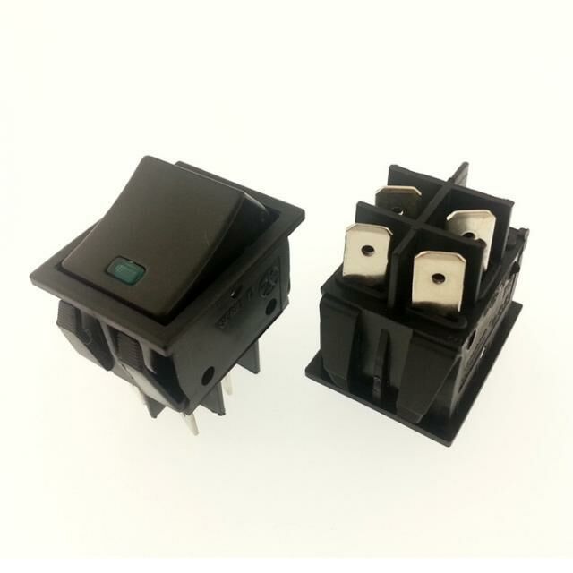 ANAHTAR 16A BÜYÜK ON ~ OFF  YEŞİL NOKTA IŞIKLI  SİYAH DS38C1100E000-16  1. KALİTE