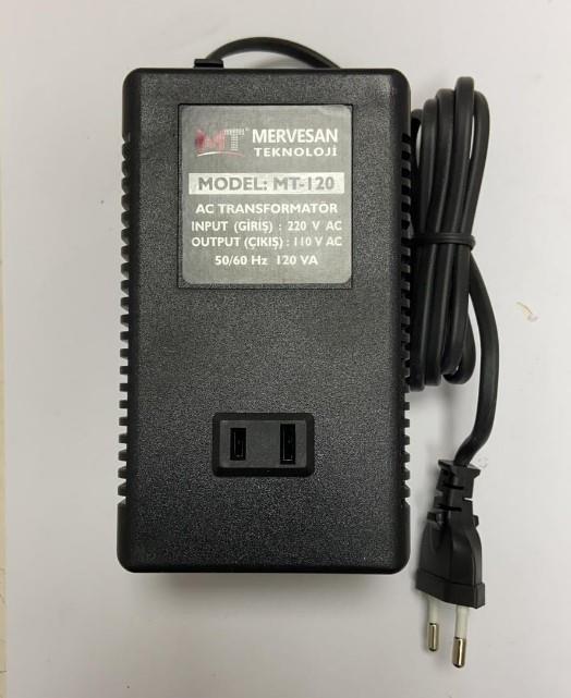 Mervesan MT-120 220-110v Çevirici Transformatör Adaptör Tip Giriş 220v Ac Çıkış 110v Ac 120Va