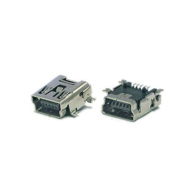 USB Mini SOKET PCB  tip 90° DİŞİ 5 pin + 4 Destek  FS37  IC-266