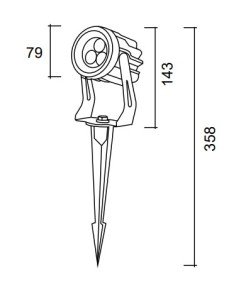 BERDİN BRD 29491 3 X 1 W MAVİ POWER LED DIŞALAN ARMATÜR