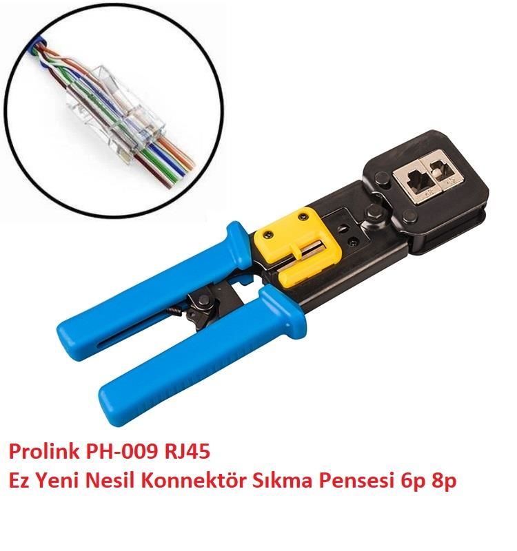 Prolink PH-009 RJ45 Ez 6p 8p / Rj11 Rj12 Rj45 Yeni Nesil Konnektör Sıkma Pensesi