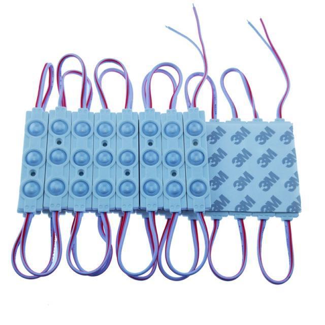 Led Modül 2835 Mavi 3 Led Mercekli 12v Dc 1,5w (1 Adet Fiyatıdır)