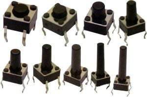 TACT  BUTON  6x6  Siyah 17 mm