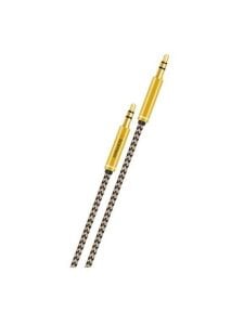 Stereo AUX Ses kablosu 3,5 mm 1 Metre Örgülü Erkek Erkek