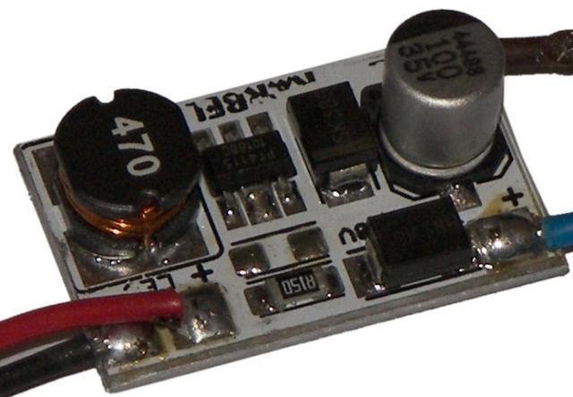 DC LED DRIVER 12..30VDC giriş, 1..6 ad led drv (3..21V/700mA sabit akım)