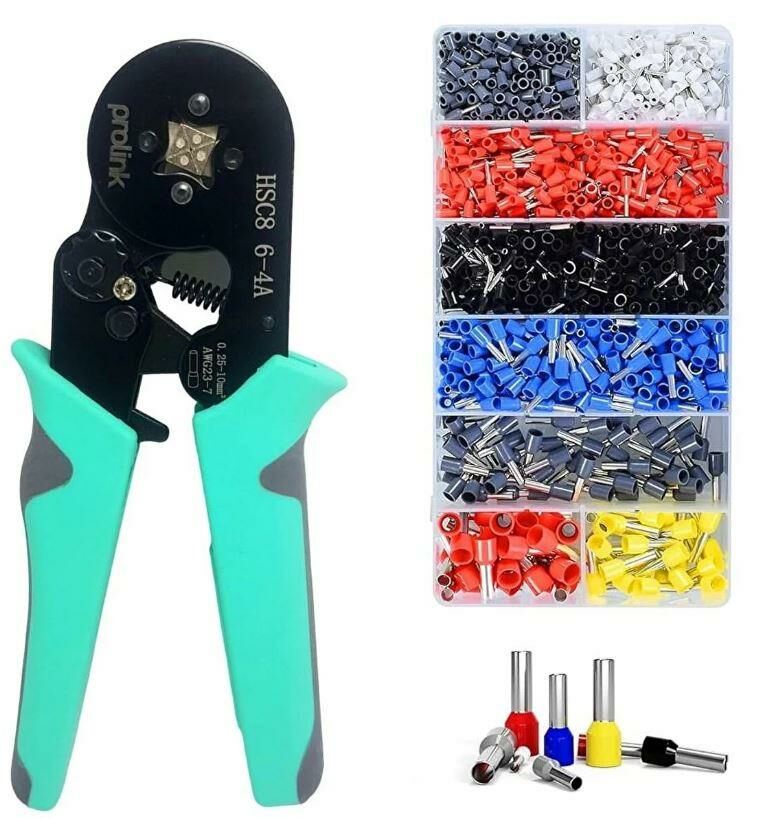 Prolink PH-030 (YAC-8) İzoleli Yüksük Sıkma Pensesi 0,25-10mm AWG 23-7 ( Kare Sıkar )+1200 Terminal