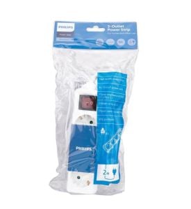 Philips 3'lü Çocuk Korumalı Uzatma Priz 2 Metre 3x1,5mm Beyaz Anahtarlı SPS1030A/51