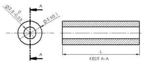 YP-613 13mm Plastik Yükseltme Parçası Distans (M2,5 Vidaya Uygun)(1Adet)