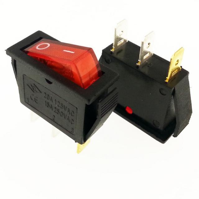 ANAHTAR DAR ON ~ OFF KIRMIZI IŞIKLI 3 PİN  IC-113