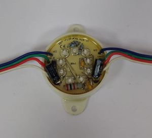 LED-Modül 4,8mm Mantar Led'li 3'lü 9-led'li RGB Sugeçirmez YUVARLAK şeffaf