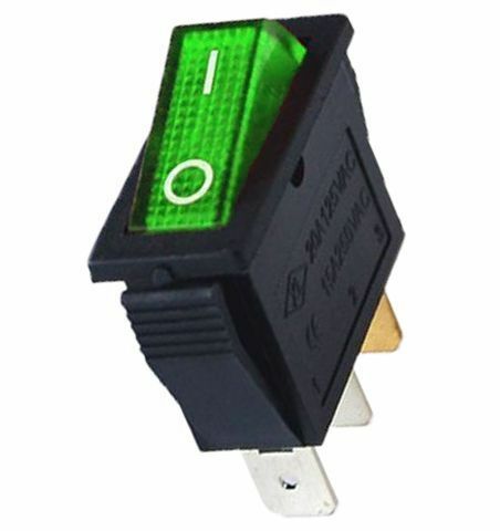 ANAHTAR  DAR ON ~ OFF  YEŞİL IŞIKLI 3 PİN  IC-113