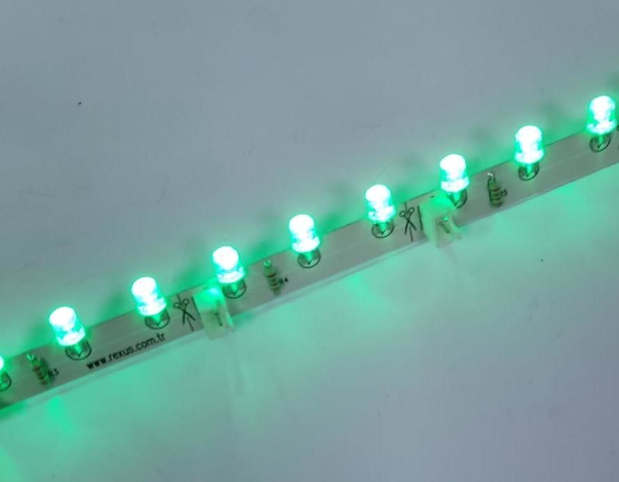 LED-ŞERİT pcb 30cm 18 led  YEŞİL